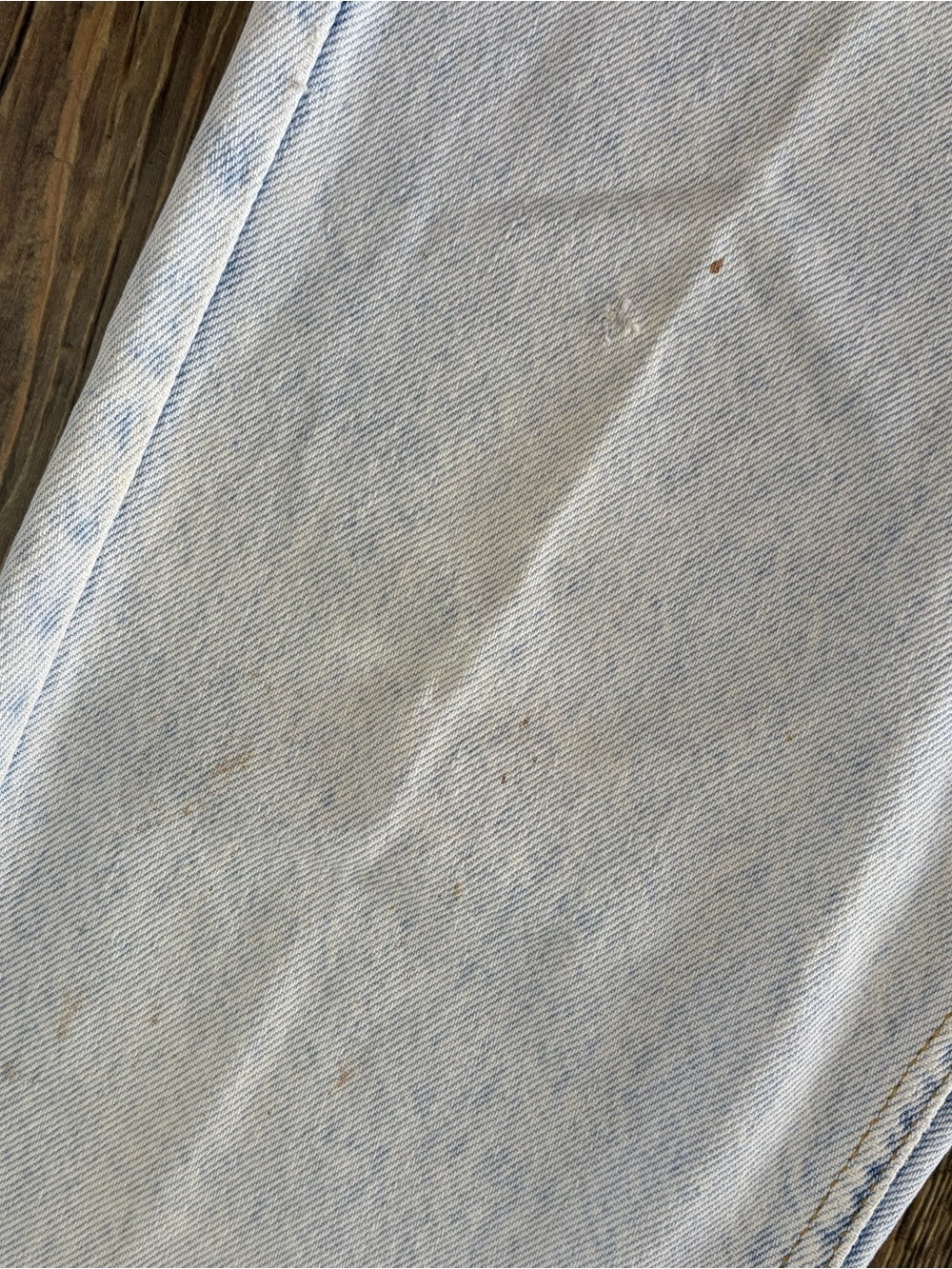 *FLAWS* Vtg Lee High Waist Tapered Light Wash Denim Jeans 10L Western Yoke 80s - Picture 12 of 16